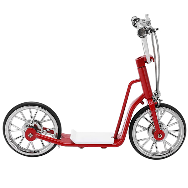 Röd Modell Scooter 1:10 Skala Robust Legering Utsökta Färger Hög Simulering Iögonfallande Gjuten Scooter för Bord Bil