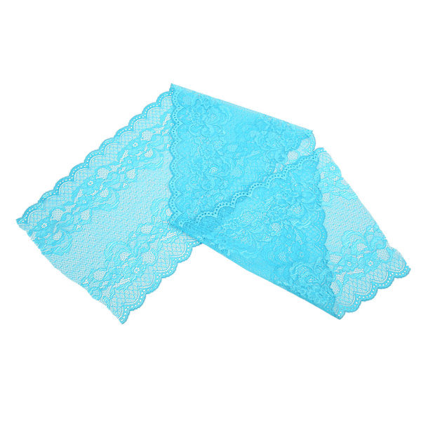 23 cm bred 10 yards spetskant stretch klippbar DIY hantverk mesh nylon spetstyg bred stretchig spets för sömnad kudde Blue Lagoon