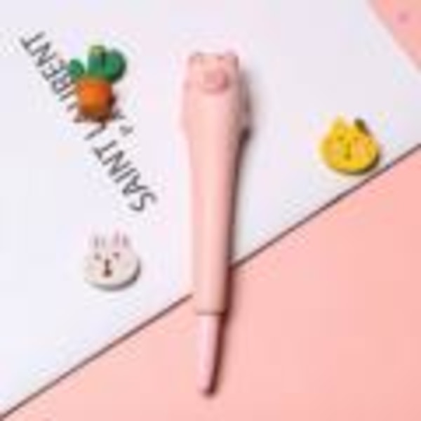 Söpö Squishy Gel Ink -kynä stress relief ja sujuvaan kirjoittamiseen – täydellinen lomalahjoihin ja koulutarvikkeisiin Pink Pig