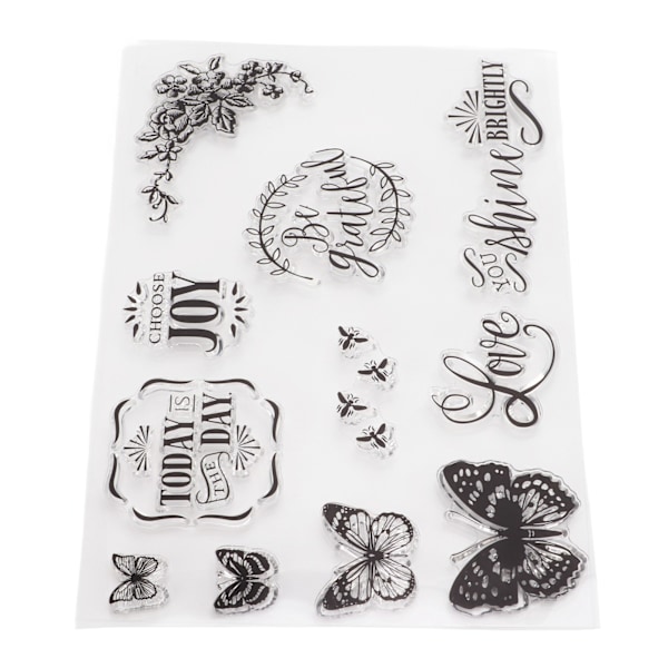 Klart Stämpelkit Unik Form Dekorativ Transparent Mall Prägling Skärmall Set för DIY Scrapbook Hantverk