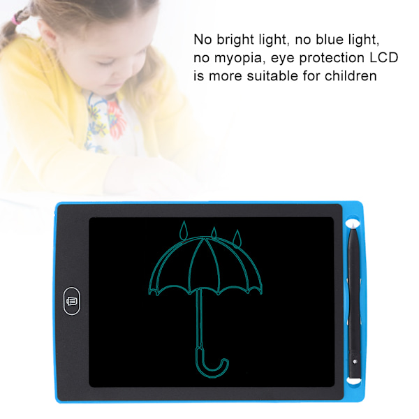 8,5\" LCD Skriveplade Børn Smart Graffiti Tegnebræt Monokrom Håndskrift (mørkeblå)