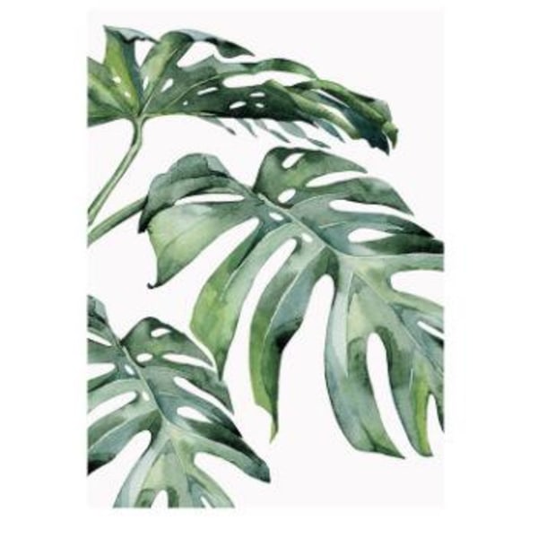 4 stk (20×30 cm) Rammeløse utskrifter, planteblader Små Enkelt og Moderne Dekorativt Maleri Hjemmedekorasjon Hengende bilde Rammeløs Malekjerne