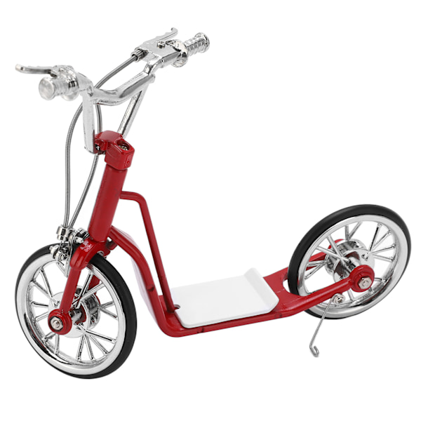 Röd Modell Scooter 1:10 Skala Robust Legering Utsökta Färger Hög Simulering Iögonfallande Gjuten Scooter för Bord Bil
