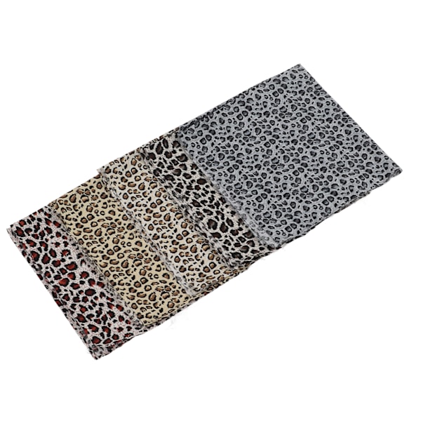 5 st Bomullssömnadstyg Leopardtryck Design Flerfärgad 48x48cm Mjuk Känsla Säker Hudvänlig Tryckt Tyg