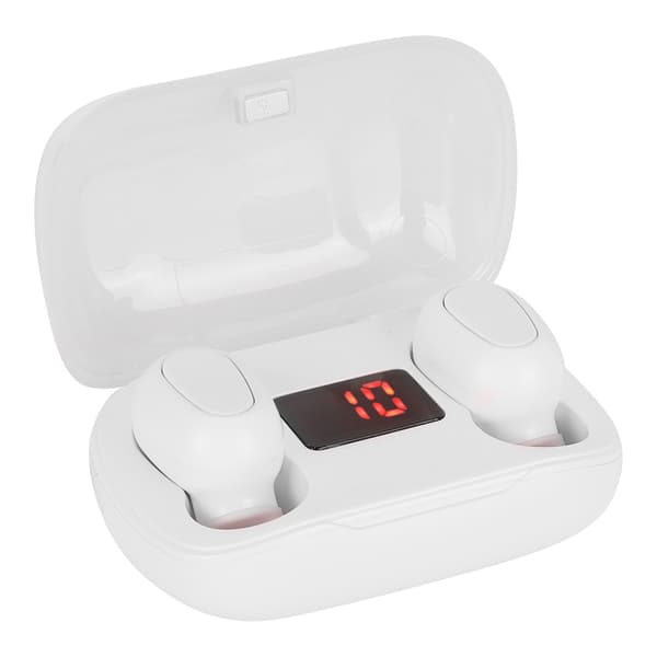 L21 Bluetooth 5.0 Ørepropper True Wireless Stereo Øretelefon HIFI med Digital Display Hvit