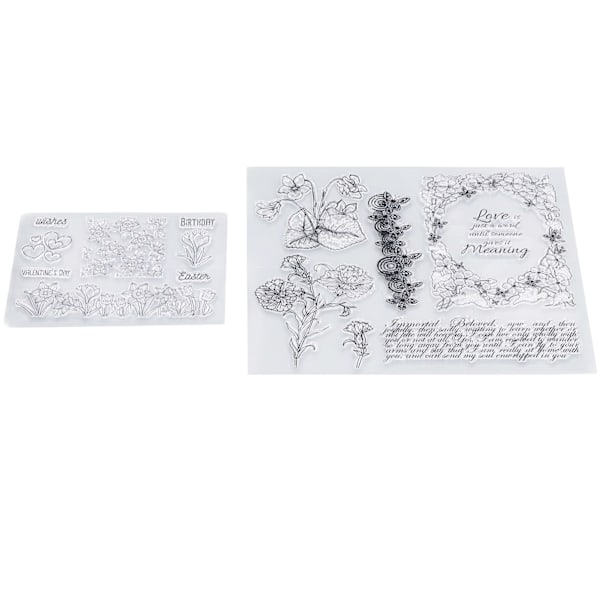 Klare Stempler Tydelig Avtrykk Gjentatt Festing DIY Produksjon Transparent Design Stempelsett