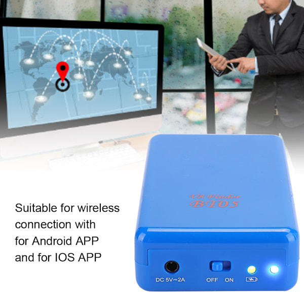 GTMEDIA BT05 2000mAh Bluetooth Satellit Finder Blå til IOS/Android (EU 110V-240V)