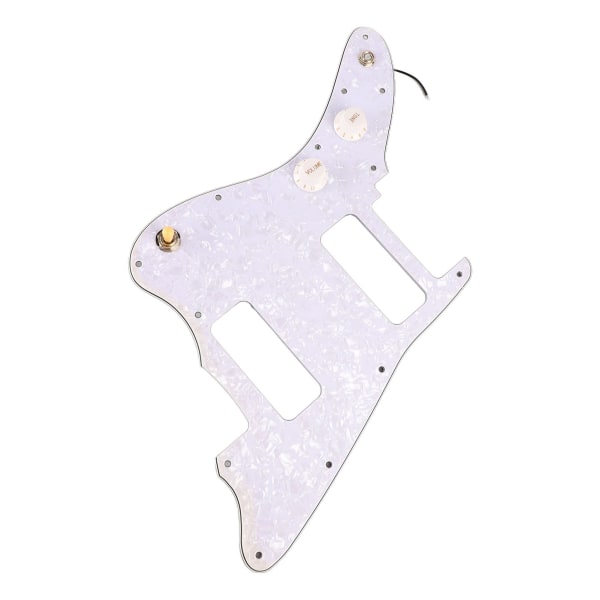 Belastet pickguard Metal Plast Prewired Guitar Pick Guard Scratchplate Backplate Tilbehørssæt White Pearl GP505