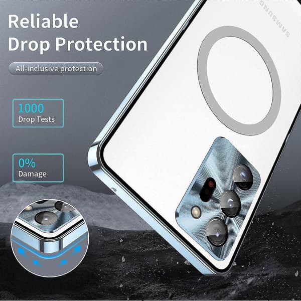 Hard Magnetic Case with Lens Protector Compatible with Samsung Galaxy S23 Ultra Plus