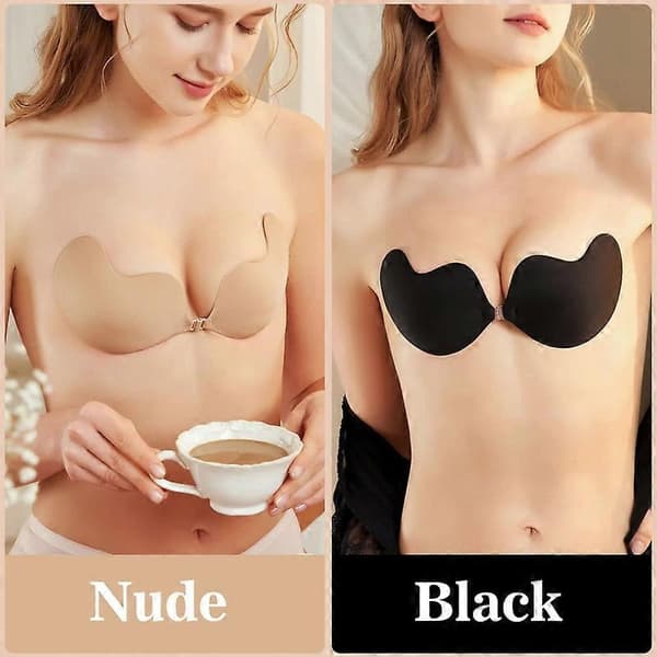 2 PCS Push Up Adhesive Bra Strapless Backless Bra Invisible Push Up Bra