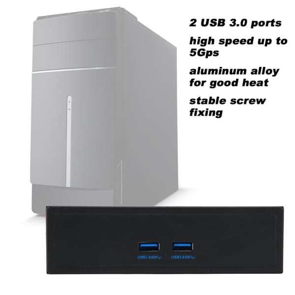 Høyhastighets 20-pinners 2-ports USB 3.0 Hub optisk diskdriver frontpanel