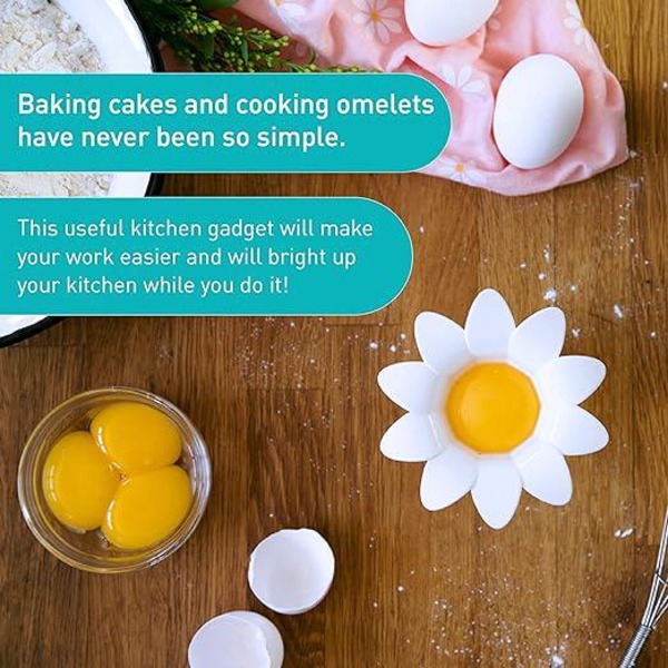 Daisy Plastic Egg Separator Hvit Egg Separator Kjøkken Eggeplomme Separator Cooking Tools Egg Extractor