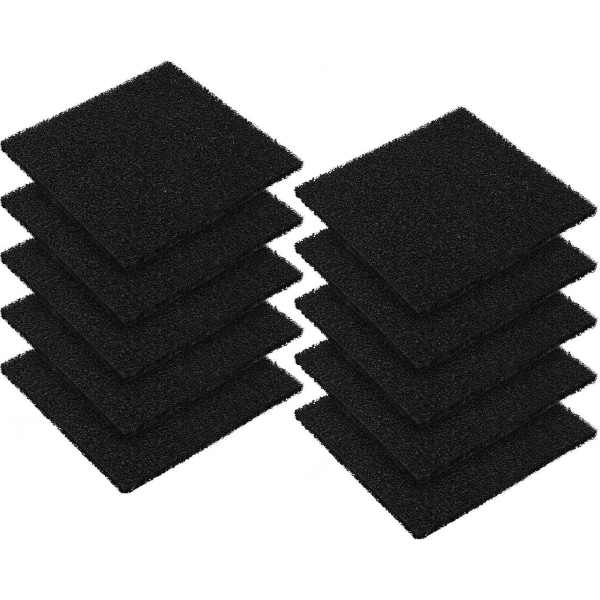 Pakke med 10 erstatnings aktivert kull firkantede filtre (12 cm) for innendørs kjøkkenkompostbeholder og resirkulering