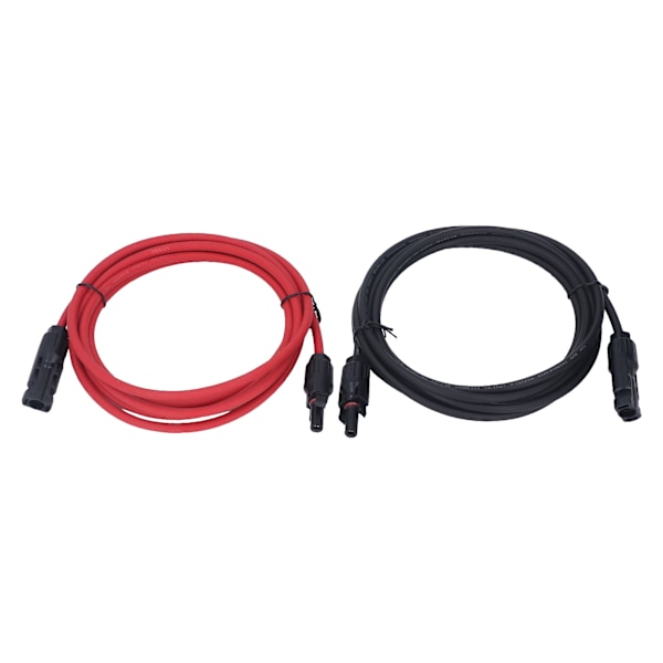 2 kpl 12AWG 4mm² Aurinkopaneelien jatkokaapeli Musta Punainen Aurinkoadapterin jatkokaapeli Naaras-Urosliittimellä 1000VDC 3 m / 9,8ft