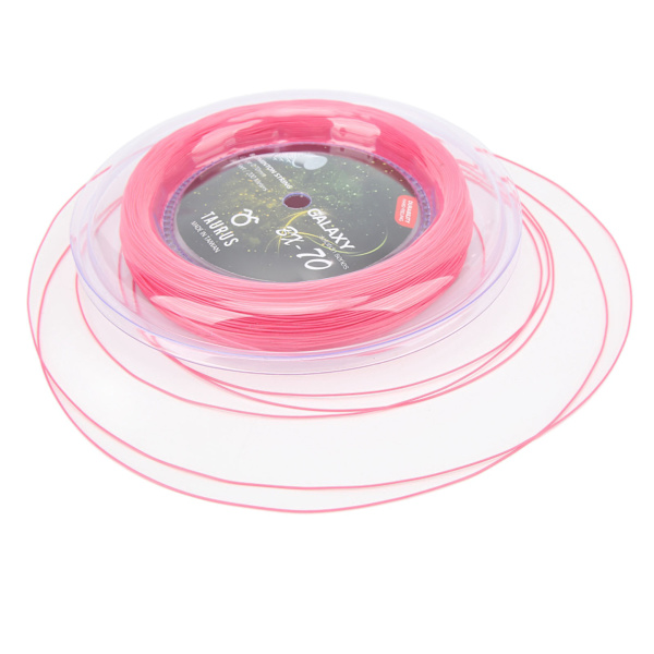 POWERTI BX70 Badmintonracketsträngar Hög Elastisk Nylon Badmintonracketsträng 0,7mm Badmintonsträng 200m Rulle Rosa