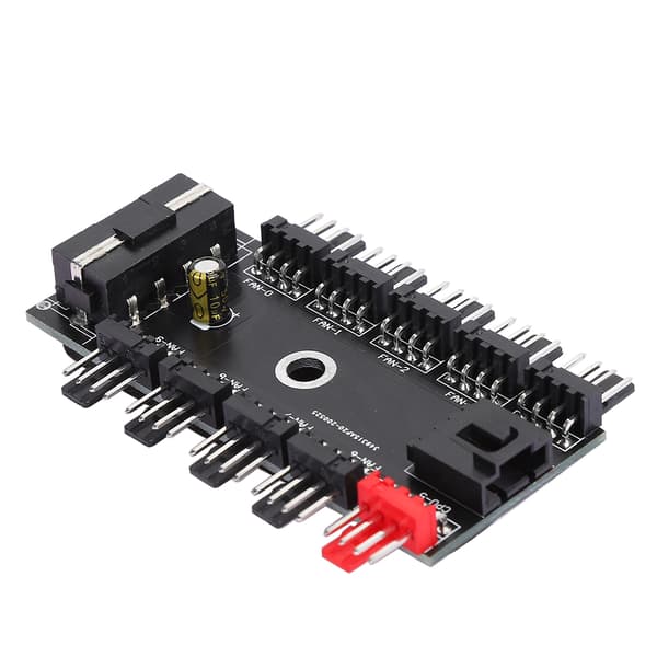 Fläkthubb Dator Kylsystem 10-Port 4-Pin Pulsbreddsmodulering IDE 12V för Chassi