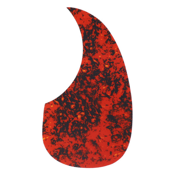 Guitar Comma Pickguard PVC Kulumisenkestävä Naarmuuntumaton Tyylikäs Guitar Pick Guard Vaihto 128mm Blood Red