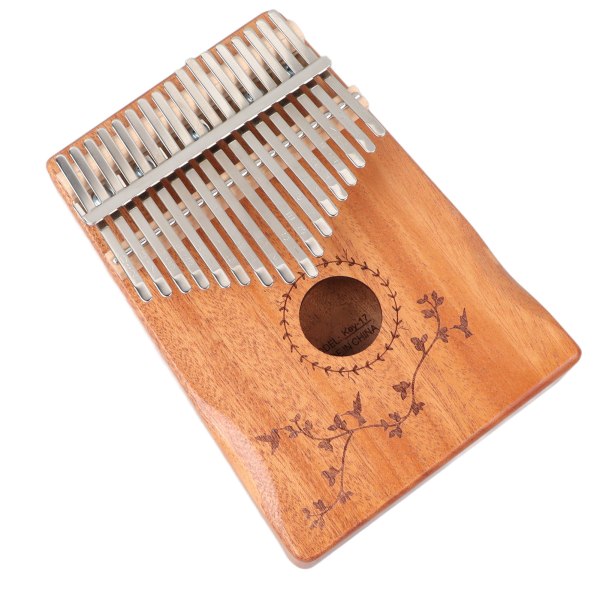 17 tangenter tumpiano mahogny trä fingerharpa mini tummusikinstrument med stämhammare