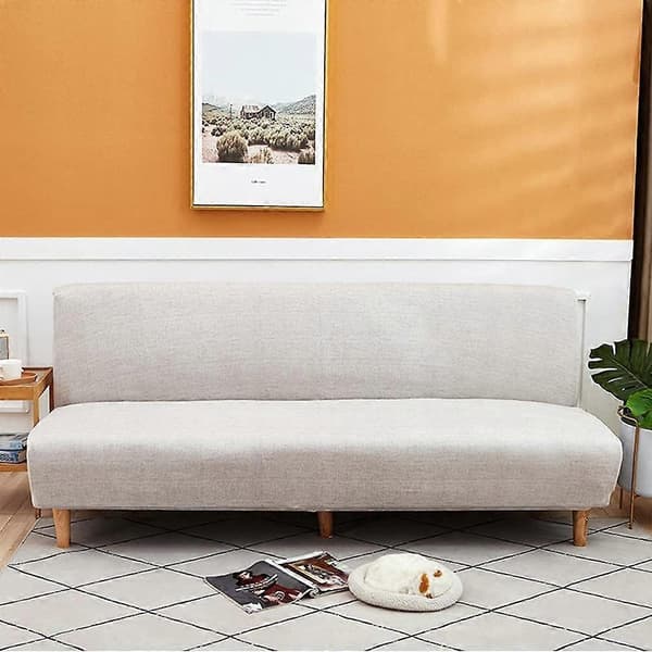 Sofaovertræk uden armlæn stræk armløs sofa sengetæppe 2-personers sofaovertræk