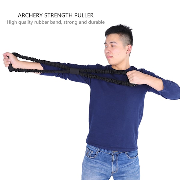 Bågskytte Båge Posture Trainer Strength Puller Exerciser för jakt Skytteövningar Svart