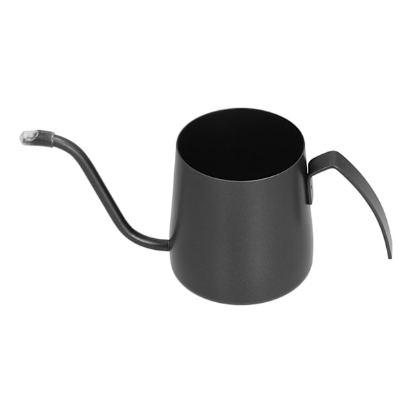 Kaffe Kanna Rostfritt Stål Lång Smal Pip Gås Hals Obelagd Tekanna för Hem Svart 350ml
