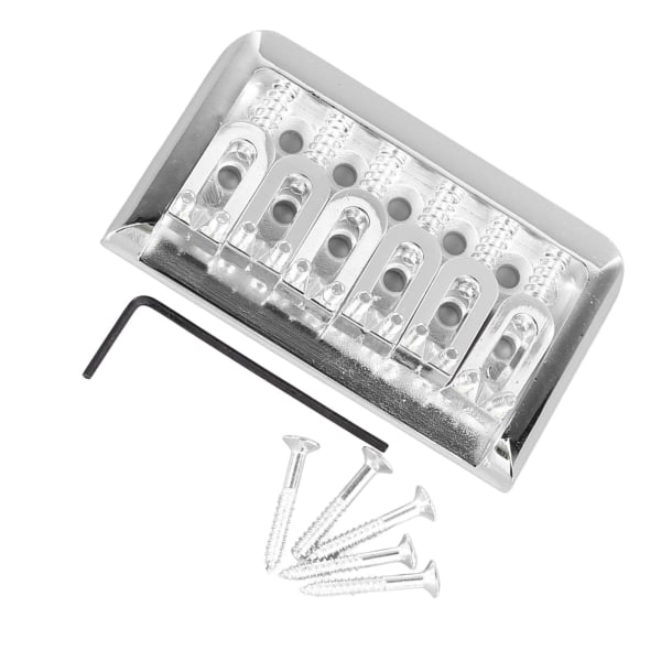 Fast Hardtail Guitar Bridge U Form Sadel Bridge Erstatning Metal Elektrisk Guitar String Bridge Sølv