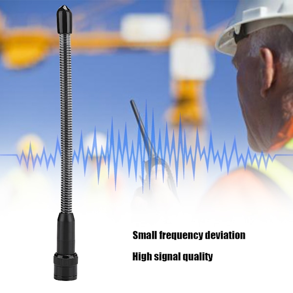 16 cm Professionell Tålig Hane BNC Flexibel Fjäderantenn UHF för ICOM IC-V9 Walkie Talkie Ham Radio Svart