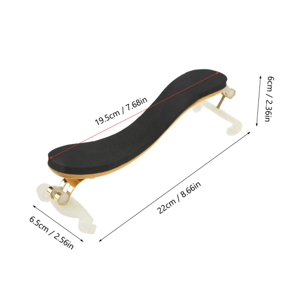 Säädettävä puuviulu olkatuki - Liukumaton instrumenttitarvike 4/4-koolle
