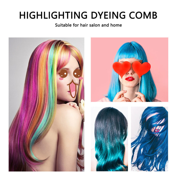 Salon Hair Coloring Comb - Profesjonelt stylingverktøy for fremheving, veving og seksjonering av hår