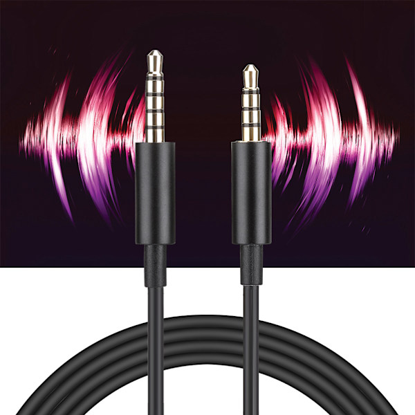 TPE Sort Bærbart Gaming Headset Hovedtelefon Audio Kabel med 3.5mm Stik til Logitech Astro A10/A40/A30/A50 Med tuning