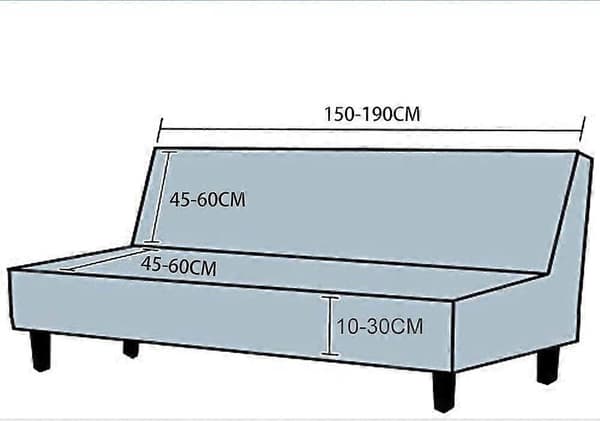 Armless Sofa Cover Stretch Sofa Cover Pink