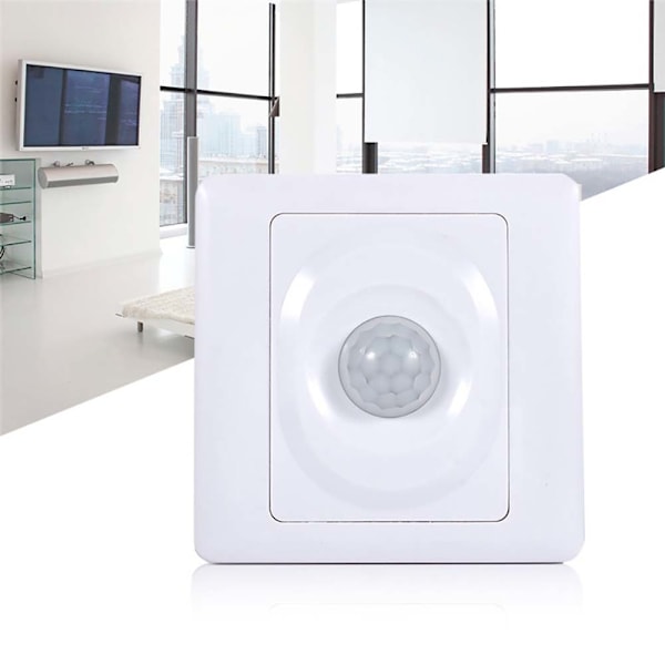 220V Automatisk Infraröd PIR Rörelsesensor Brytare Väggmontering LED Nattlampa