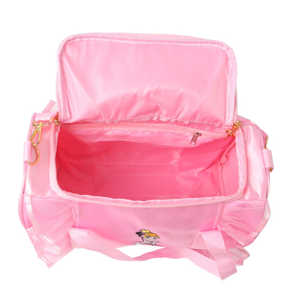 Dansebag for jenter blonder overnattingsbag barn reise oppbevaringsbag med skulderstropp for ballett latin klasse rosa