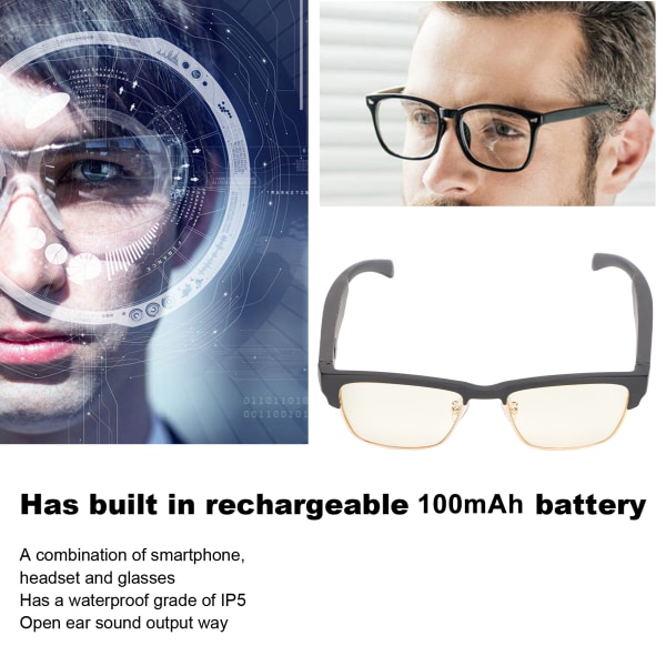 Bluetooth Smart Glasses - Trådlösa bärbara enheter för läsning, spel och bilkörning