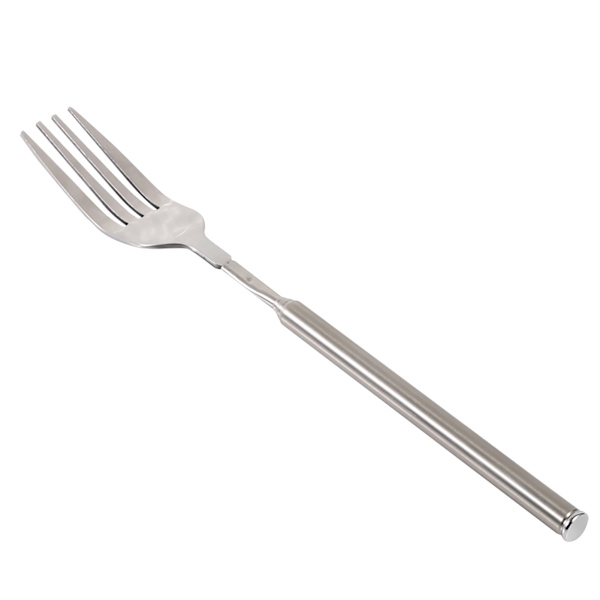 BBQ Teleskopisk Utvidbar Middag Frukt Dessert Lang Håndtert Gaffel Rustfritt Stål Bestikk