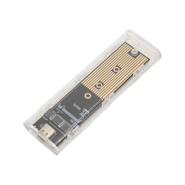 M.2 NVMe SATA SSD-hölje NVMe till USB C 3.1 10 Gbps Transparent Hölje Stödjer M‑Key B+M Key UASP Trim för 2230 2242 2260 2280 SSD