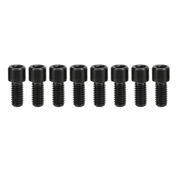 RISK 8st Mountainbikepedalbultar Titanlegering Anti-slip cykelpedalskruvar Stiftar Dubbar M4x8mm Svart