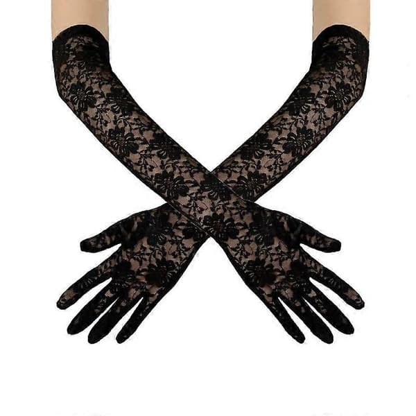 Long Lace Gloves Opera Length for Dance Party