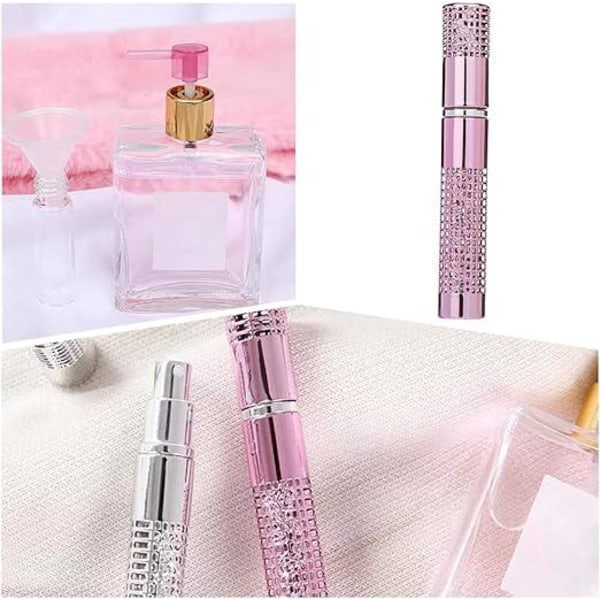 Parfymespray (rosa) Reisestørrelse Gjenfyllbar parfymeflaske Reiseveske Parfymesprøytehåndveske håndbagasje