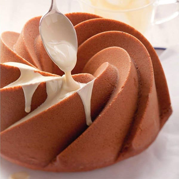 Silikone Spiral Design Pander 9 Tommer Non-Stick Kageform 3D Brød Kageform DIY Stor Bageform Bageværktøj