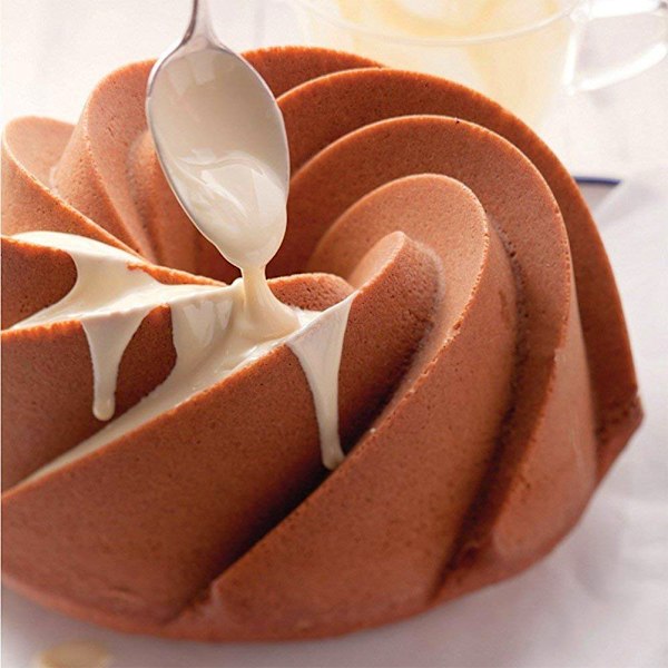 Silikonespiraldesignforme 9 tommer non-stick kageform 3D brød kageform DIY stor bageform bageværktøjer