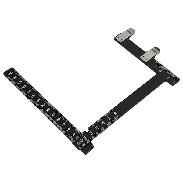 T-formet bue lineal Foldbar design 2-sidet skala aluminiumlegering L bue måleværktøj til sammensatte recurvebuer Rød