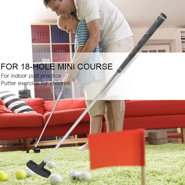 29-tommers Mini Golfputter med Gummihode for Barn, Stålskaft (Svart)