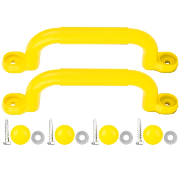Et par plastik til børn Legeplads Sikkerhed Skridsikkert håndtag Gyngelegetøjstilbehør (gul)