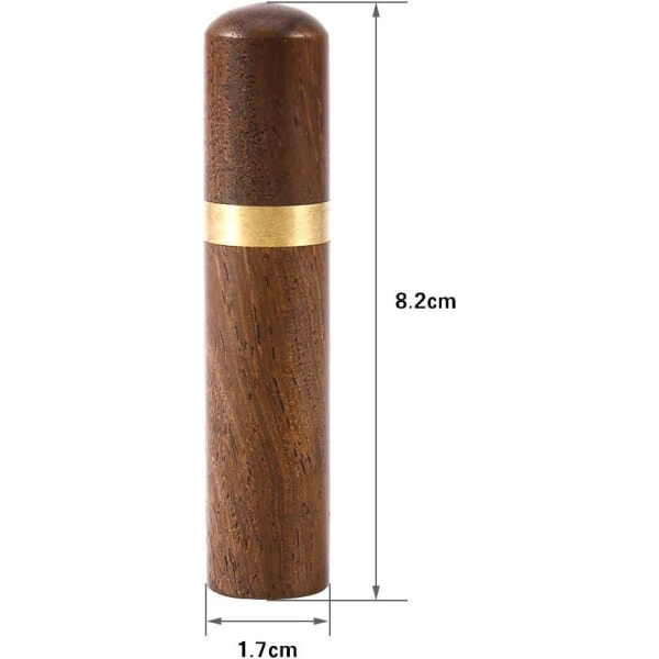 Sylinterimäinen puinen hammastikkukotelo (tumma väri, 17*83MM), kannettava set, kannettava set
