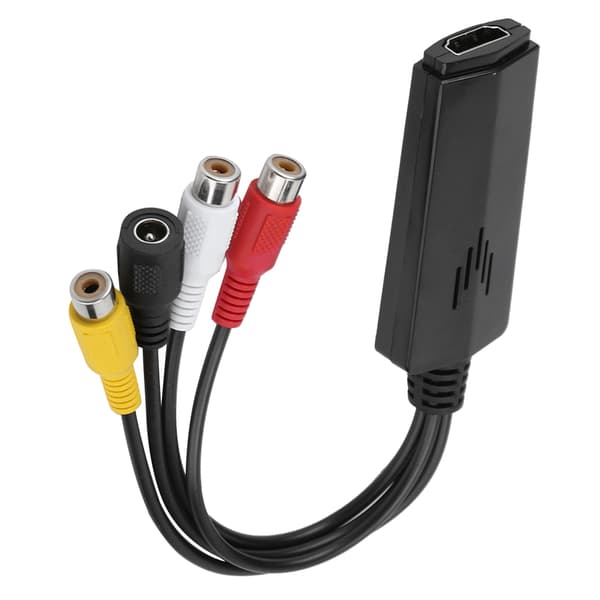 Universal Mini AV til HDMI-konverter Kort Linje Høyoppløselig Videoadapter AV2HDMI