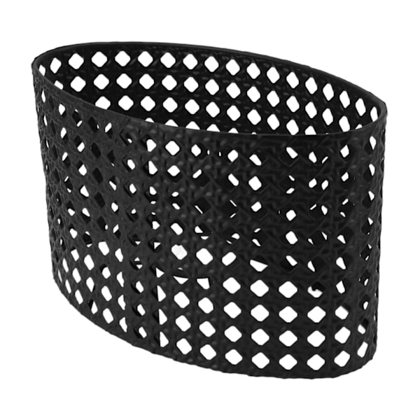 Järnhålig oval lampskärm i metallgravyr ihålig lampskärm kompatibel med E27 E14 kaliber lamphållare svart