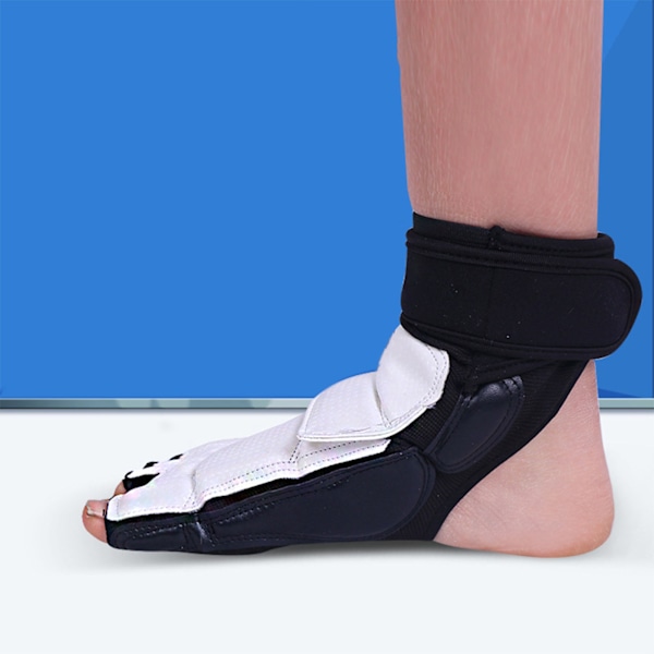 Taekwondo Fottskydd Dubbel Fixering Elastiskt Tyg Omgivande Design Bekvämt Taekwondo Fotutrustning för Barn Fottskydd M