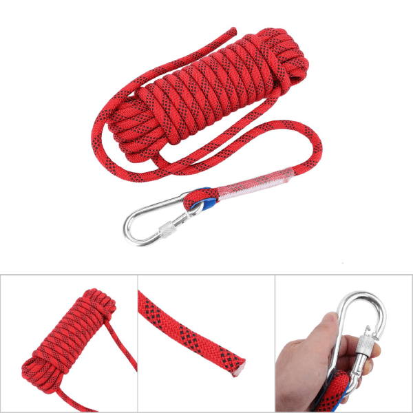 12mm Heavy Duty Paracord Panchute Corad Lanyard (punainen-10m)