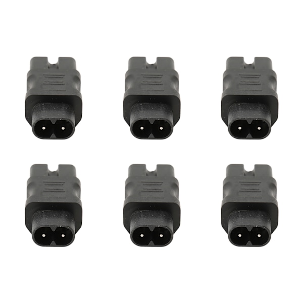 6 stk. IEC320 C8 til IEC320 C15 Strømadapter IEC320 Han C8 til Hun C15 Strømstikadapter til PDU Chassis UPS Stikkontakt